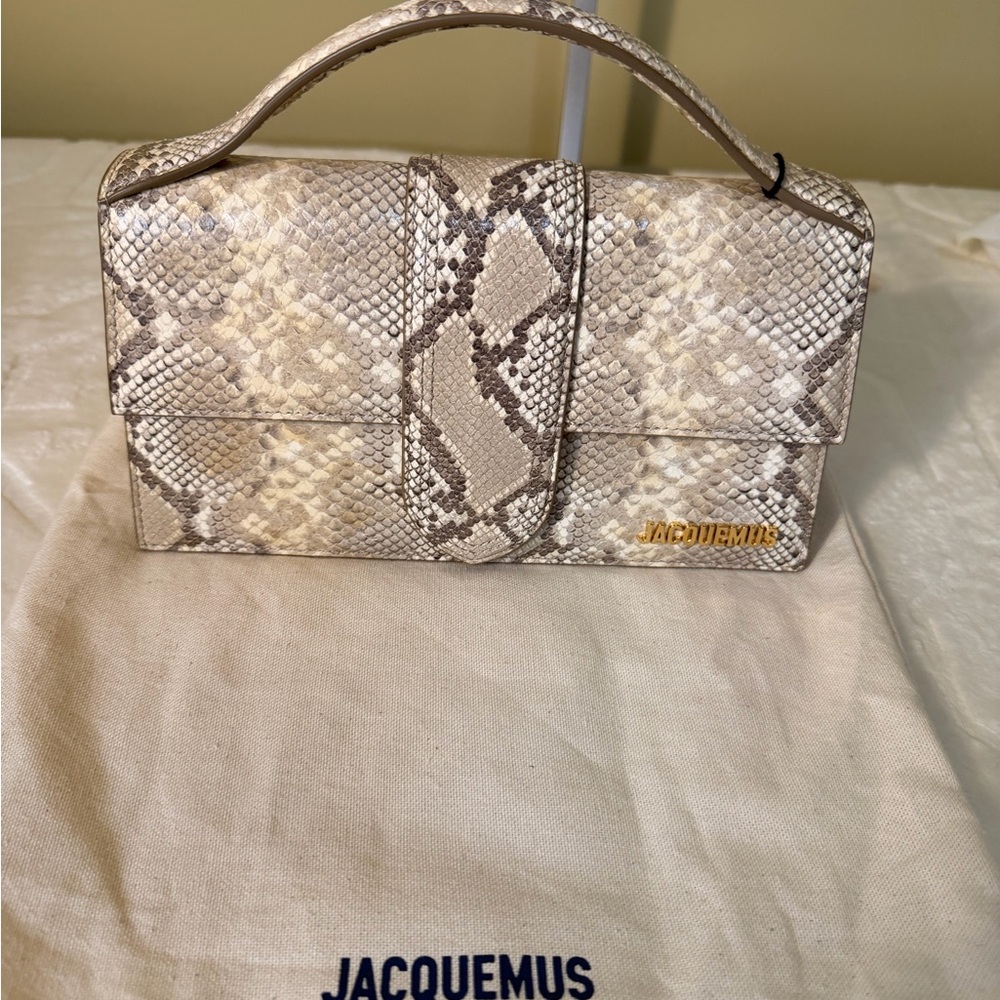 Jacquemus Le Grand Bambino Bag in Snake Embossed - Picture 5 of 16